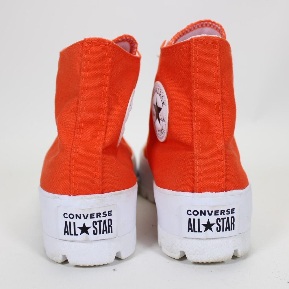 Converse Chuck Taylor All Star Lugged Shoes Womens Sz 9 Orange Sneakers 572269C - Picture 3 of 7